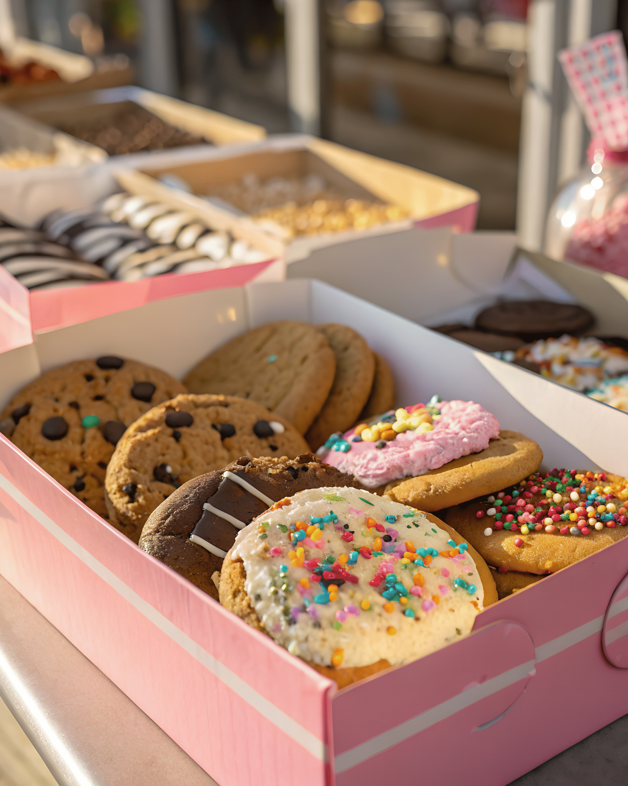 Crumbl Cookie bakery counter