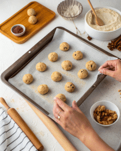 Shaping Crumbl Cookie dough