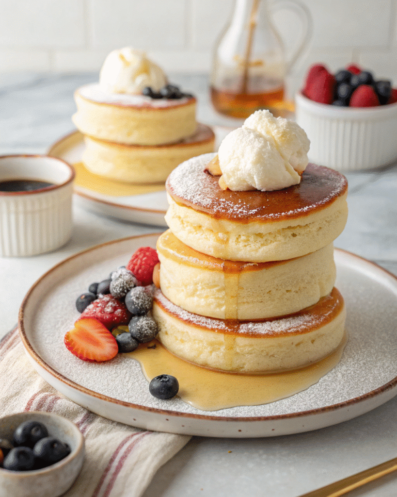 Japanese pancake featured - soufflé and okonomiyaki