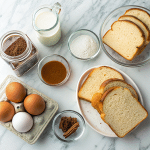 French Toast ingredients setup