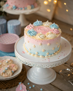 Gender Reveal Cake recipe card