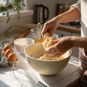 Mixing low carb bread batter proper technique