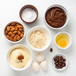 Ingredients for healthy protein brownies
