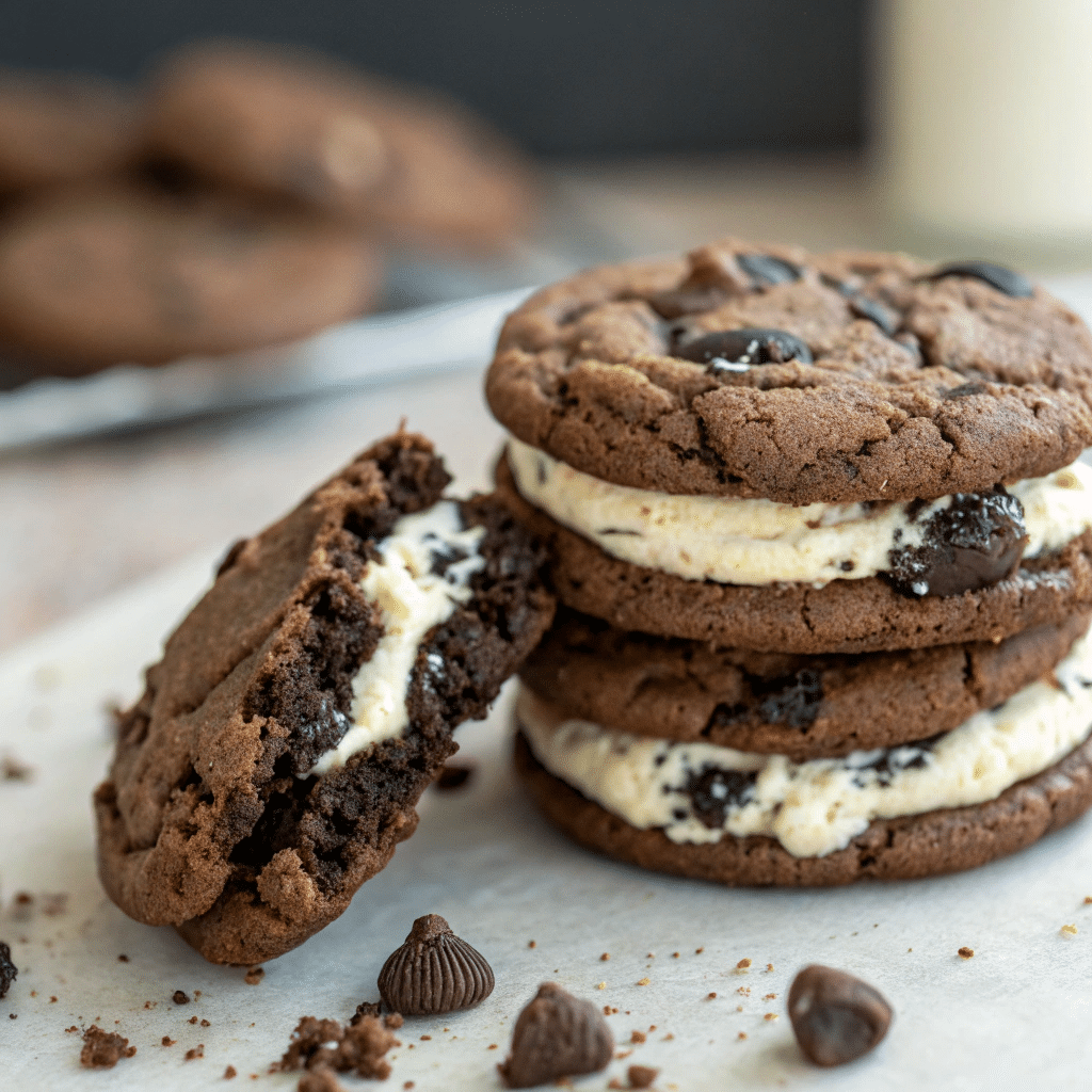 Delicious cookies and cream desserts including cookies, cake, and bars
