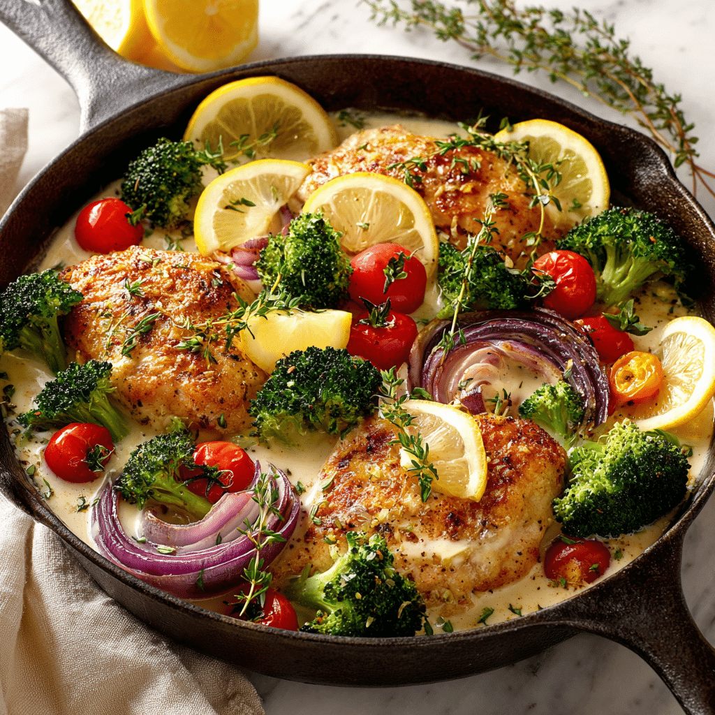 Easy Lemon Garlic Chicken With Mixed Vegetables