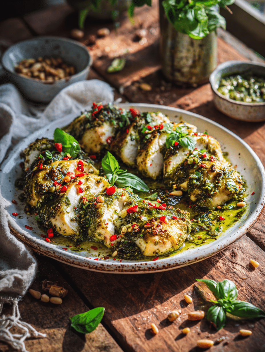 Pesto Baked Chicken Breast