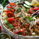 Mediterranean Chicken Orzo Salad