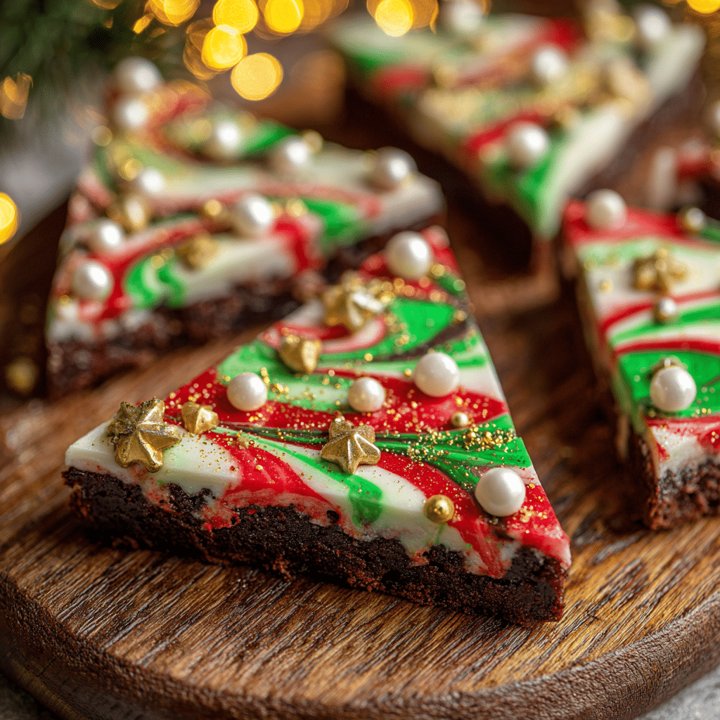 Frosted Christmas Brownies
