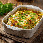 Salsa Verde Chicken Rice Casserole