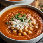 creamy chickpea tomato soup