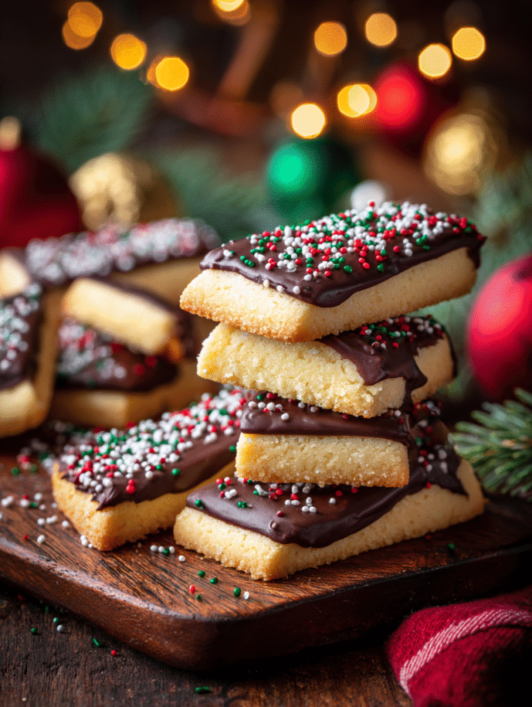 Chocolate-Dipped Shortbread Cookies