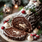 Classic Yule Log Cake