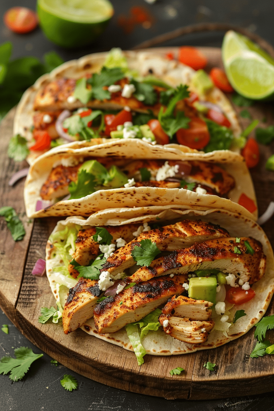 Blackened Chicken Tacos with Avocado Crema