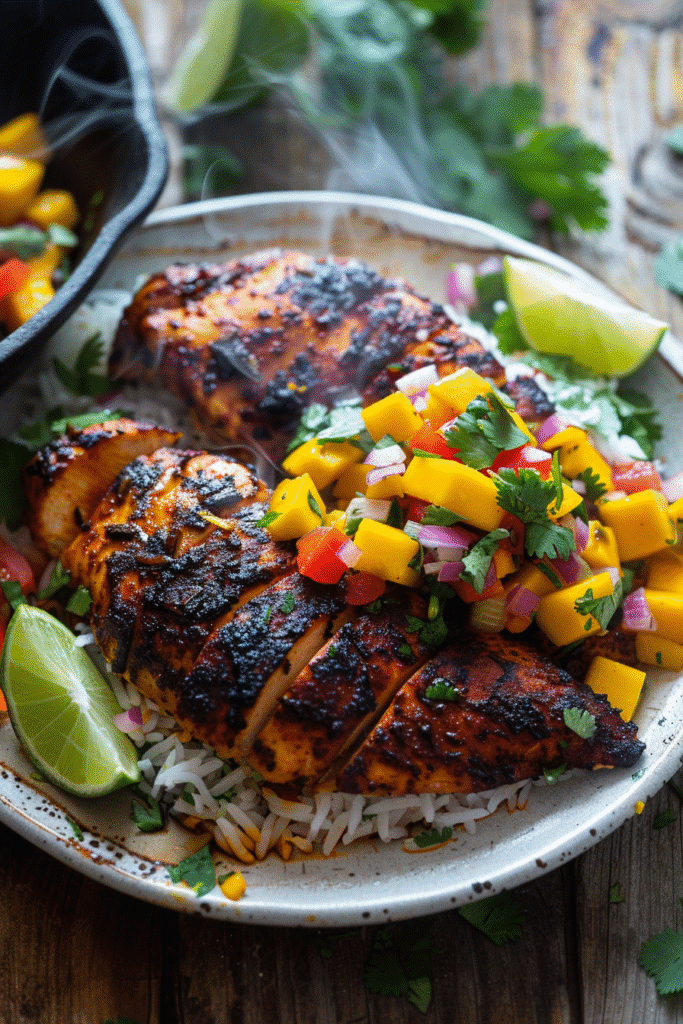 Blackened Chicken with Mango Salsa