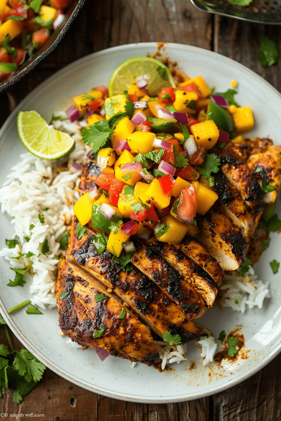Blackened Chicken with Mango Salsa