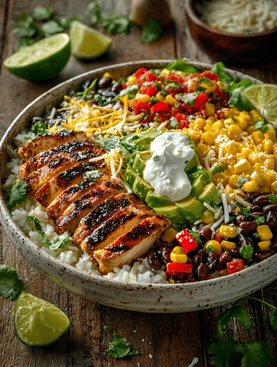 Cilantro Lime Chicken Burrito Bowls