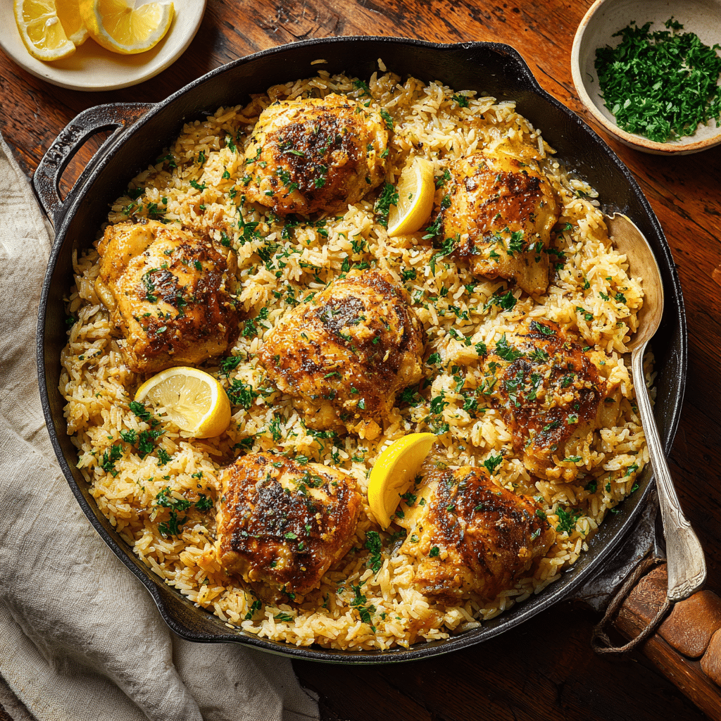 one-pot garlic butter chicken and rice