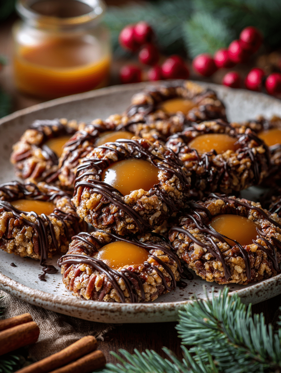 Turtle Thumbprint Cookies