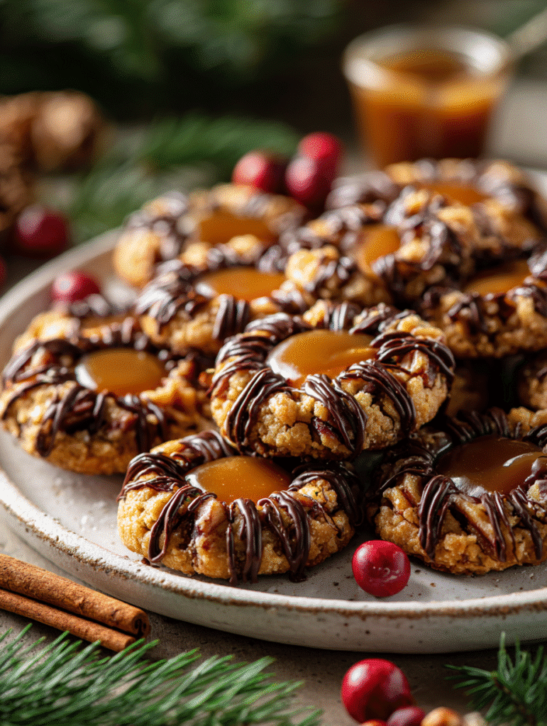 Turtle Thumbprint Cookies
