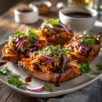 BBQ Chicken Stuffed Sweet Potatoes