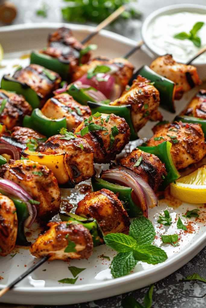 Moroccan Spiced Chicken Skewers