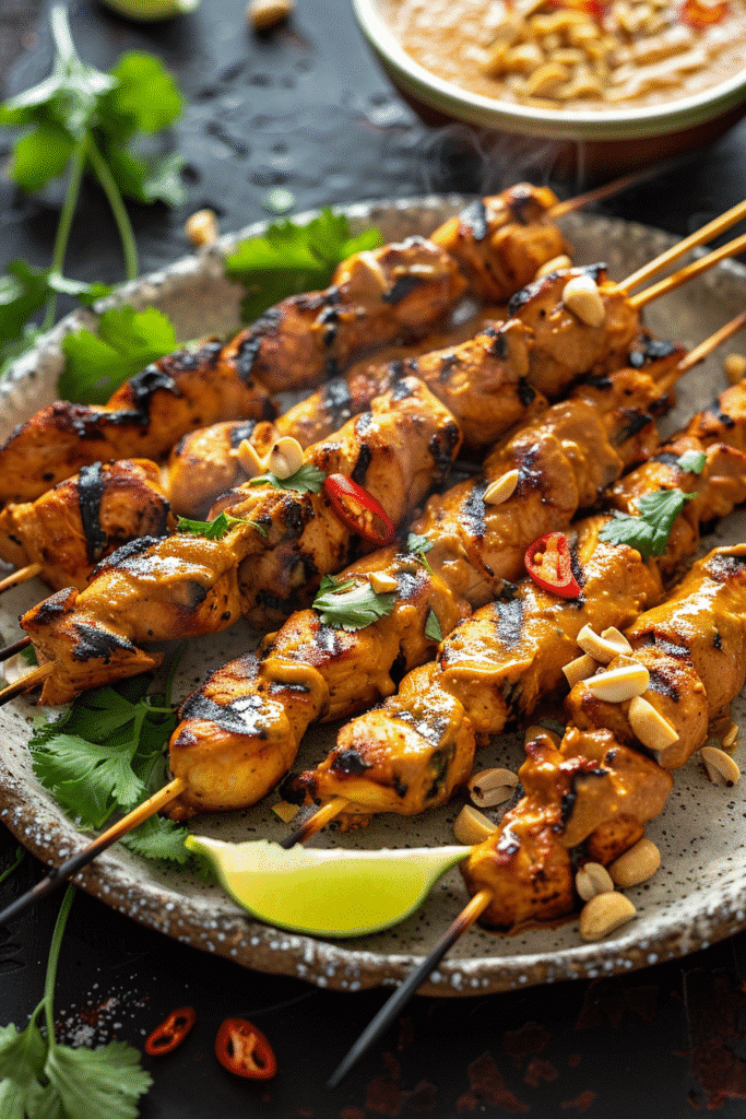 Chicken Satay with Peanut Sauce