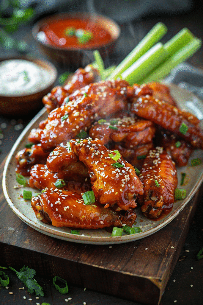 Baked Honey Sriracha Chicken Wings