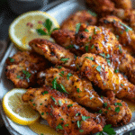 Crispy Lemon Pepper Chicken Tenders with Honey Butter Sauce