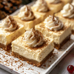 Eggnog Cheesecake Bars