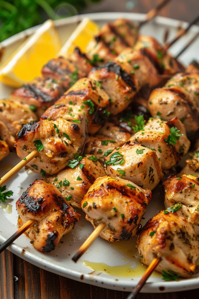 Garlic Herb Chicken Kabobs