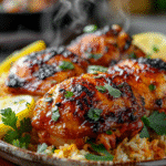 Harissa Roasted Chicken Thighs