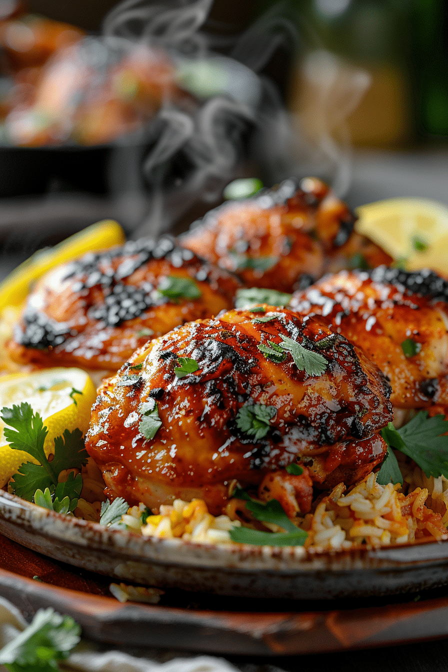 Harissa Roasted Chicken Thighs
