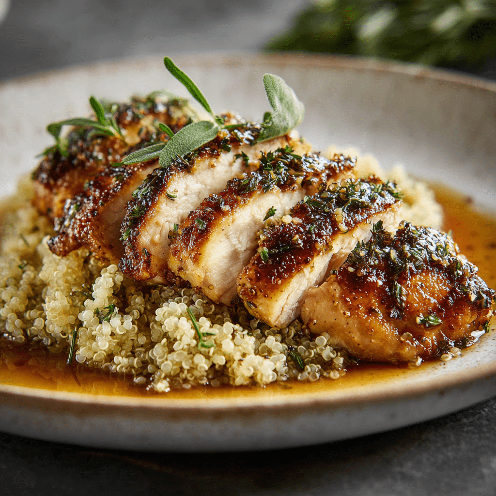 Herbed Chicken with Quinoa Pilaf