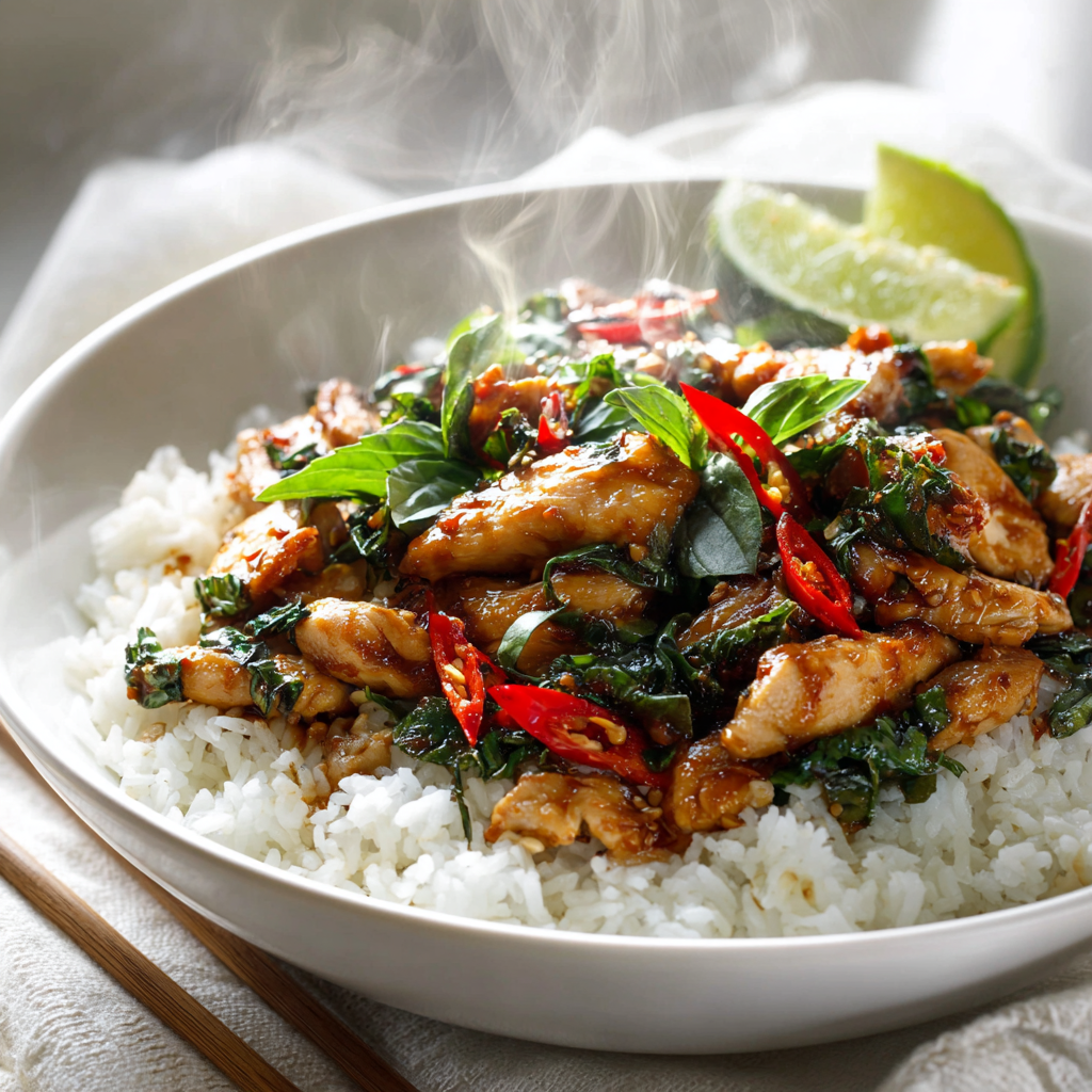 Spicy Thai Basil Chicken (Pad Krapow Gai)