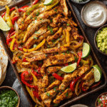 sheet pan chicken fajitas