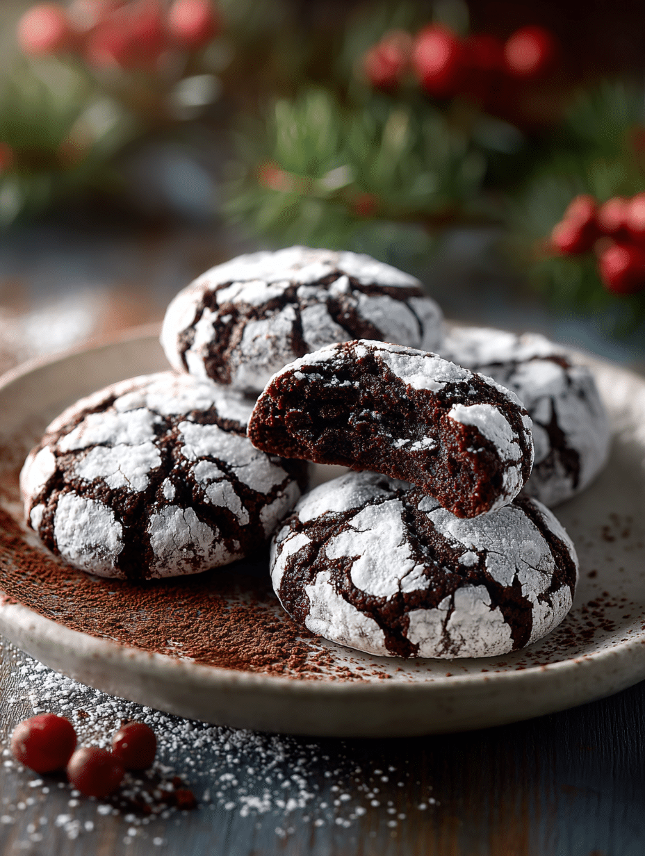 Chocolate Crinkle Cookies