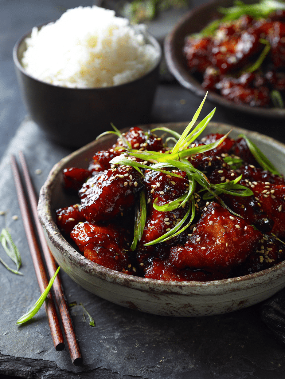 Sticky Garlic Gochujang Chicken