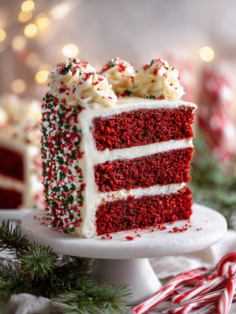 Red Velvet Christmas Cake