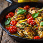 Italian Herb Chicken with Cherry Tomatoes