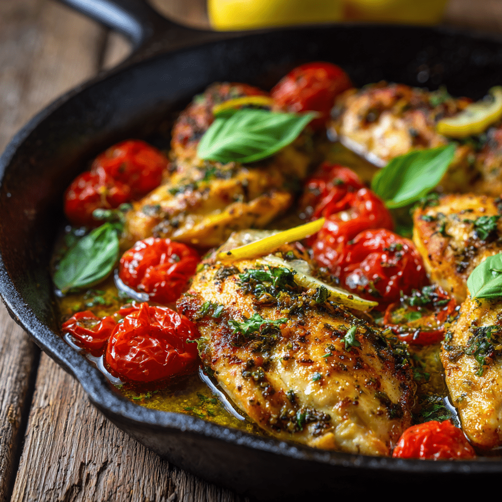 Italian Herb Chicken with Cherry Tomatoes
