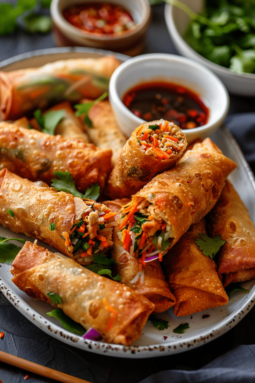 Chicken and Veggie Spring Rolls