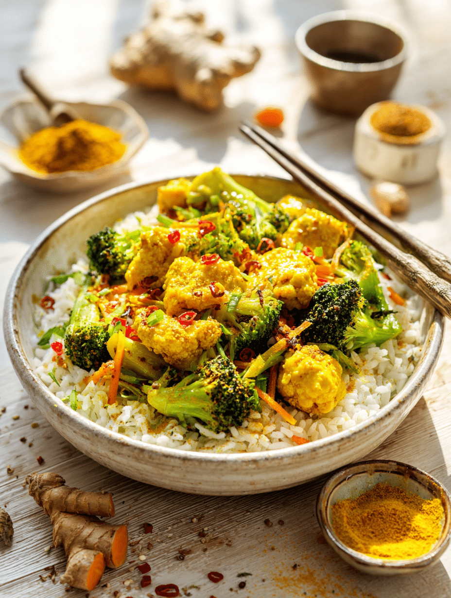 Turmeric Ginger Chicken Stir Fry