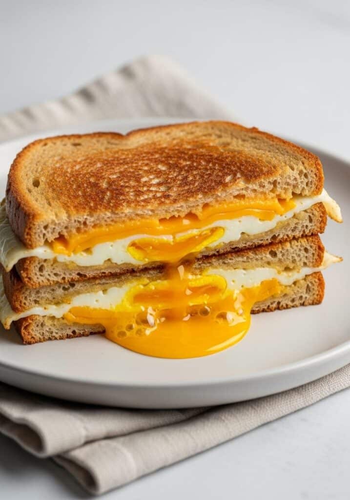 Breakfast Grilled Cheese with Egg