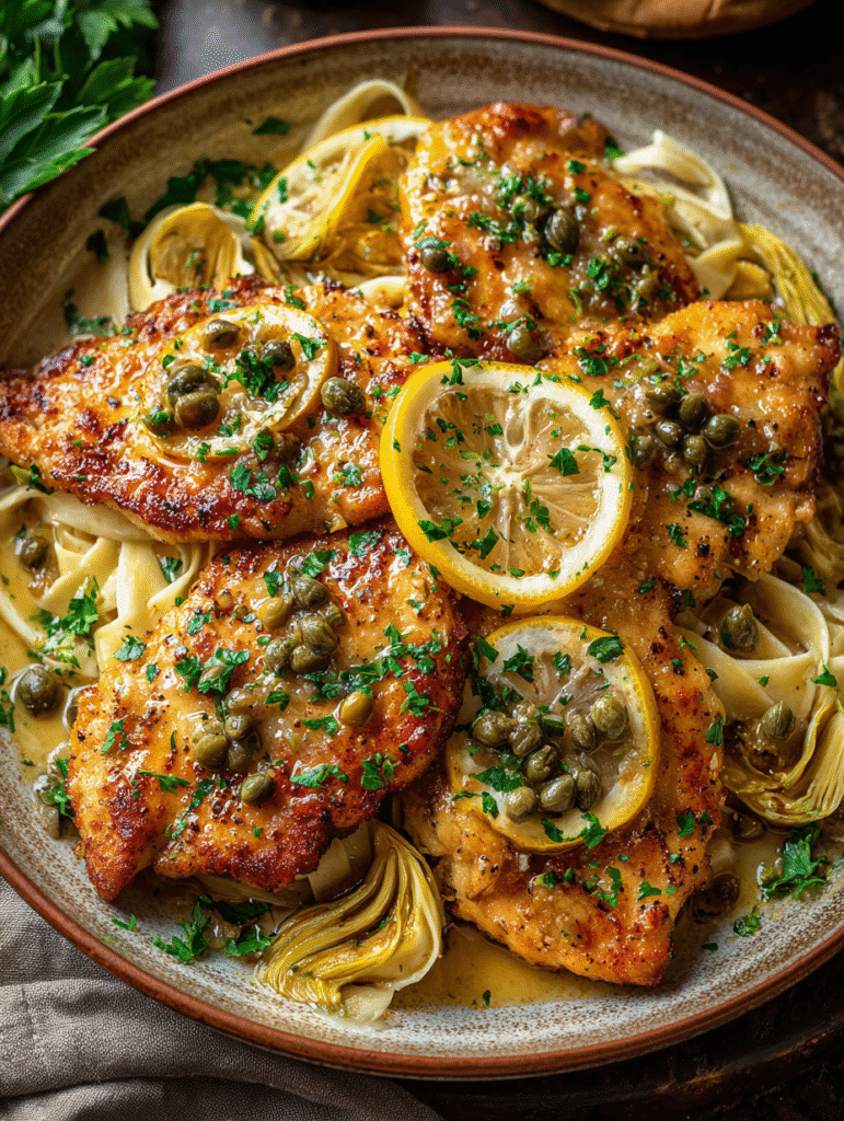 Chicken Piccata with Artichokes
