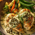 CHICKEN WITH GREEN PEPPERCORN SAUCE