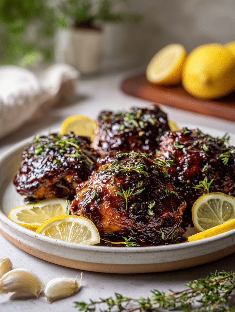 Balsamic Glazed Chicken Thighs