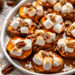 Sweet Potato Bites with Marshmallows and Pecans