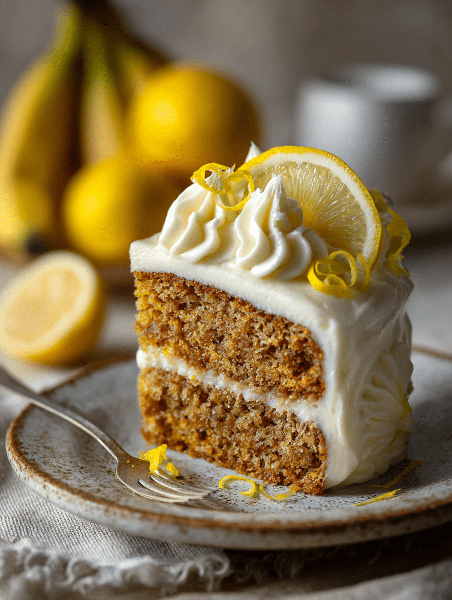 Banana Cake with Lemon Frosting