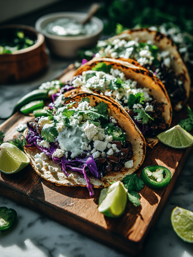 black bean tacos