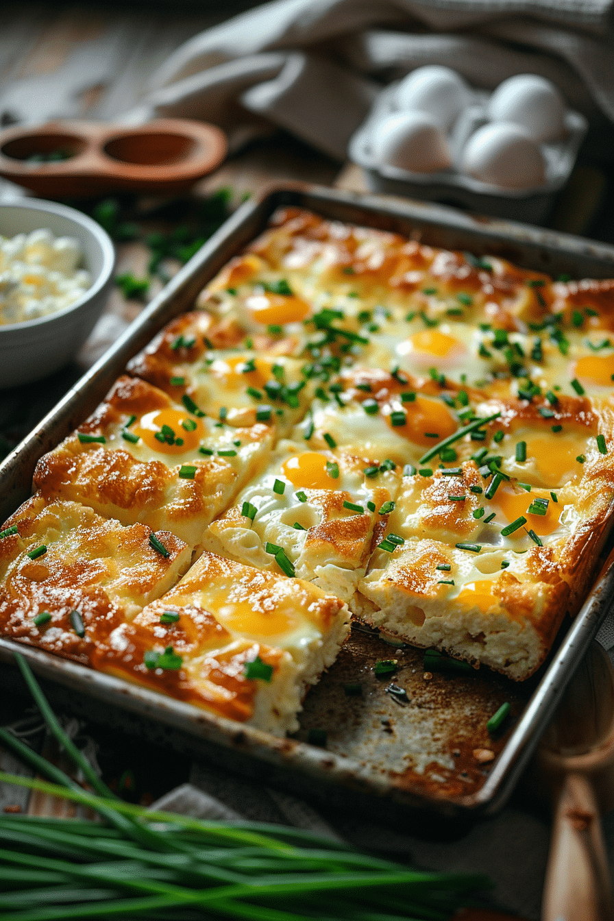 Sheet Pan Eggs with Cottage Cheese